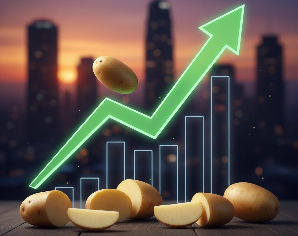 Gráfico representando o mercado da batata.