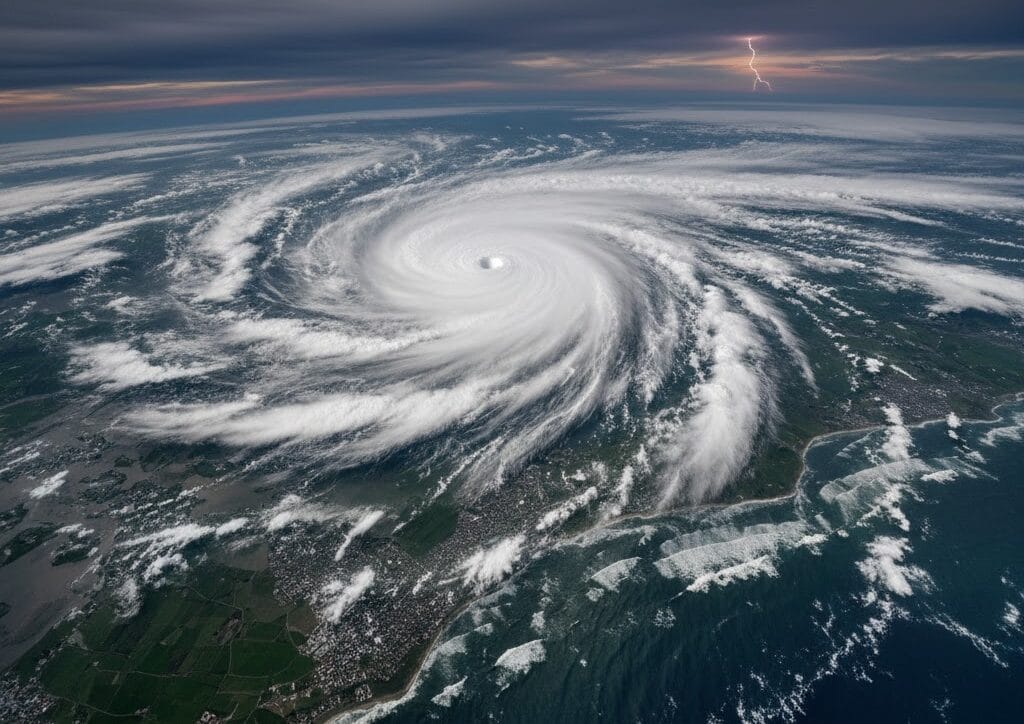 Imagem retratando um ciclone.