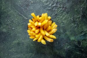 Batatas fritas, como as que a McCain produz e distribui.