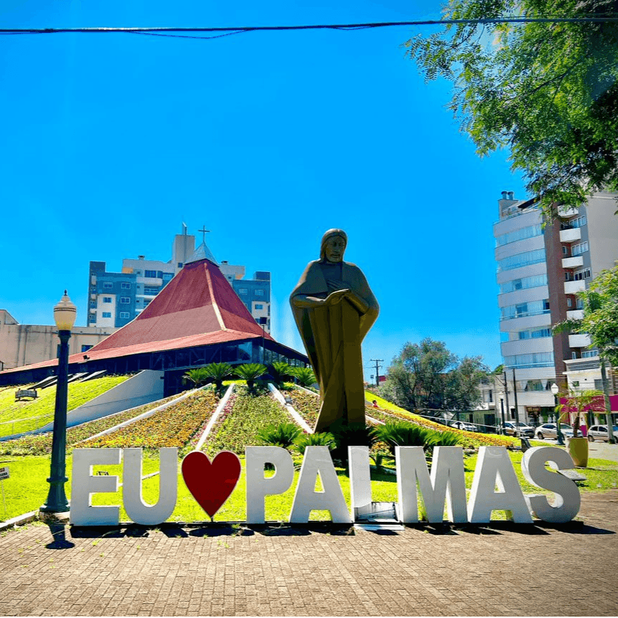 Entrada da cidade de Palmas, no Paraná.